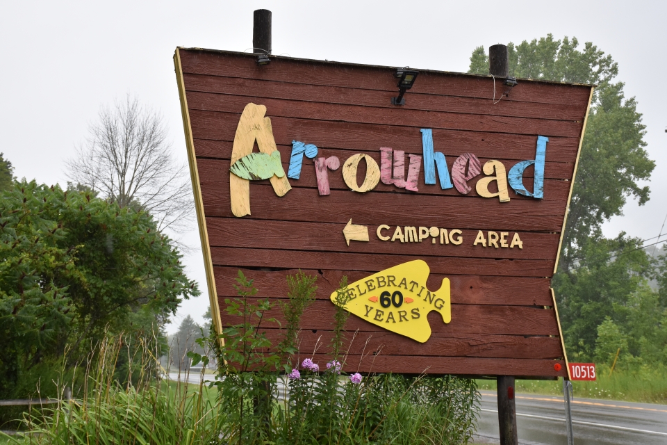 Arrowhead Campground sign
