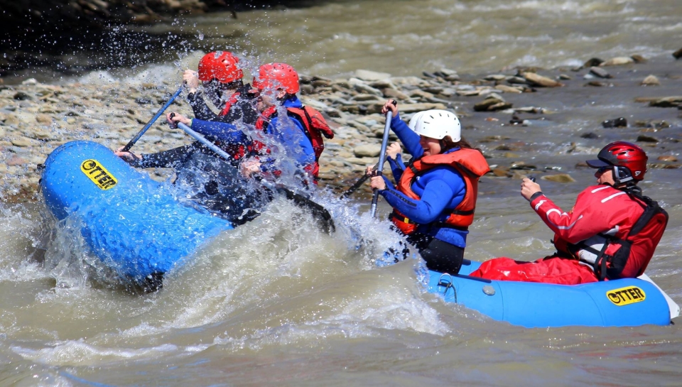 Zoar Valley Canoe & Rafting Company with rafters on the Catt Creek