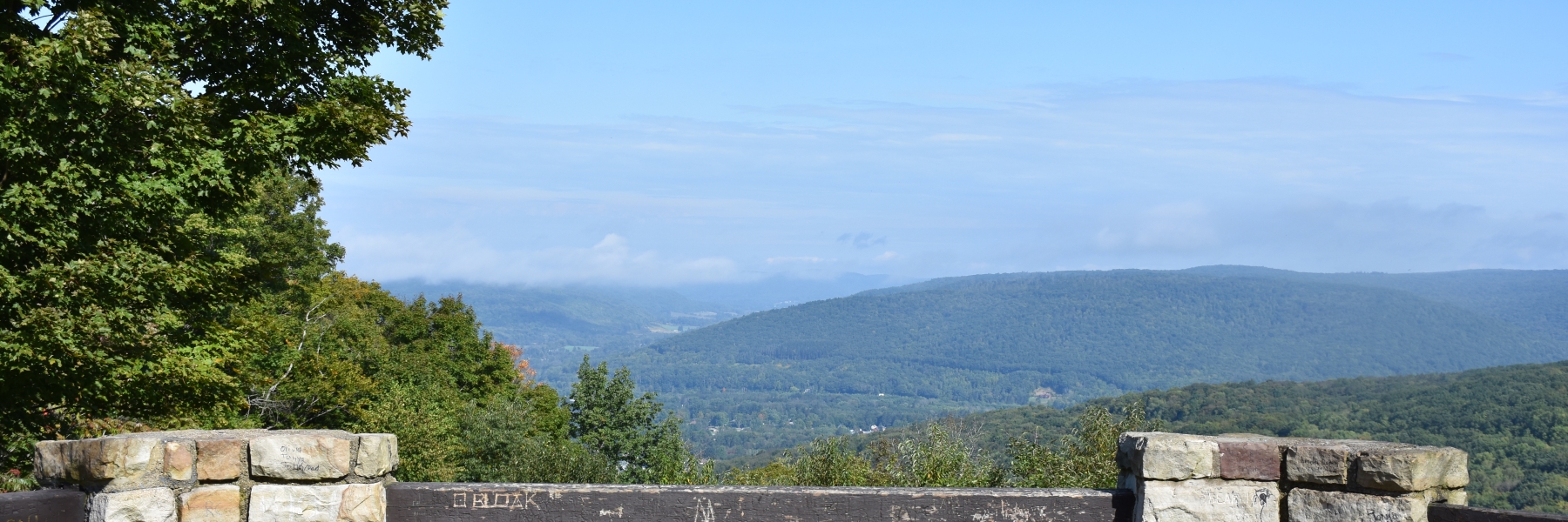 A view of part of Salamanca, NY from Stone Tower at Allegany State Park
