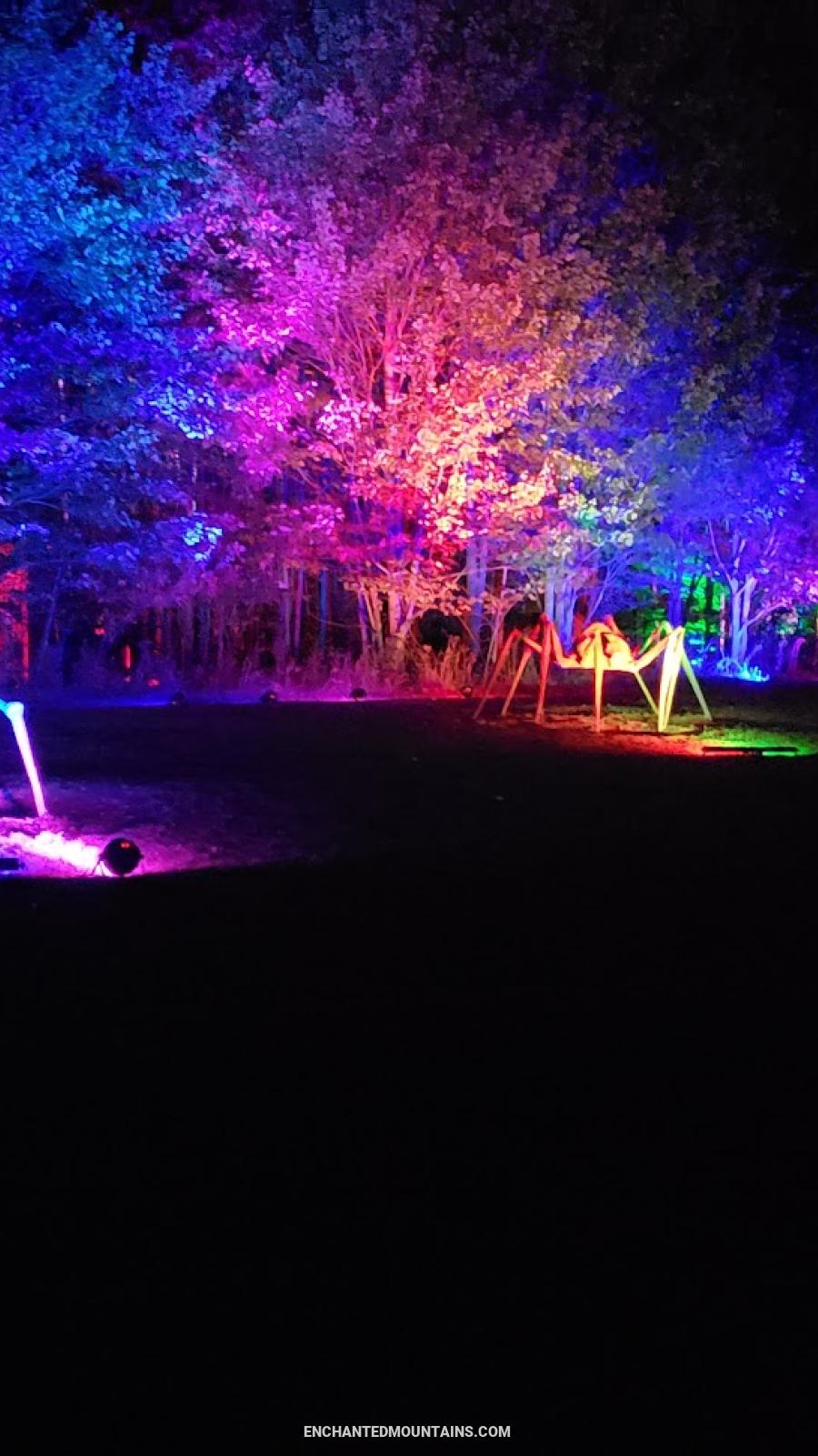 Sculptures at Night Lights at Griffis Sculpture Park