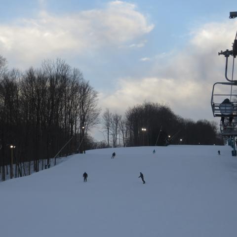 Skiers and Snowboarders at Holiday Valley 