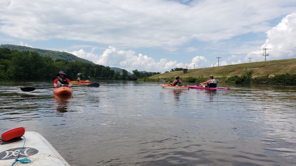 Paddling the Allegheny River from Portville to Allegany on 2021-08-21