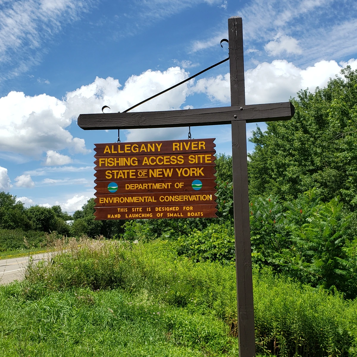 Sign at entrance to I86 launch