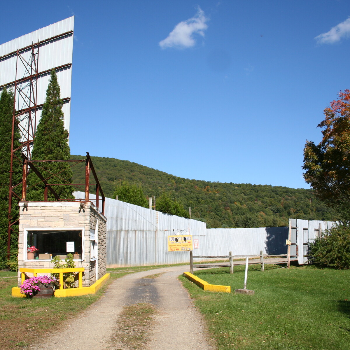 Entrance to the Portville Drive-In