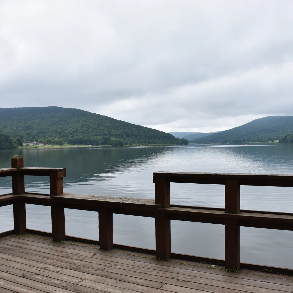 View from fishing dock on Quaker Lake at Allegany State Park