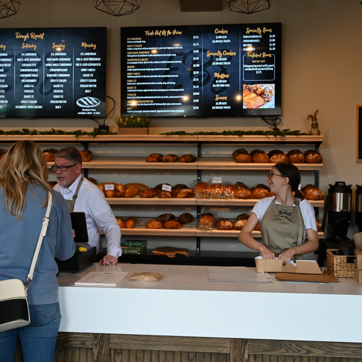 Buying a French Loaf at Ellicottville Bake Shop