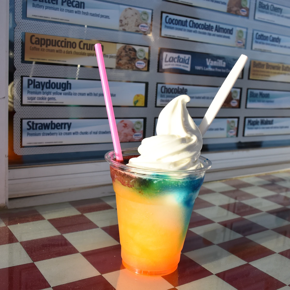 Rainbow juicey freeze at Hi-Ho