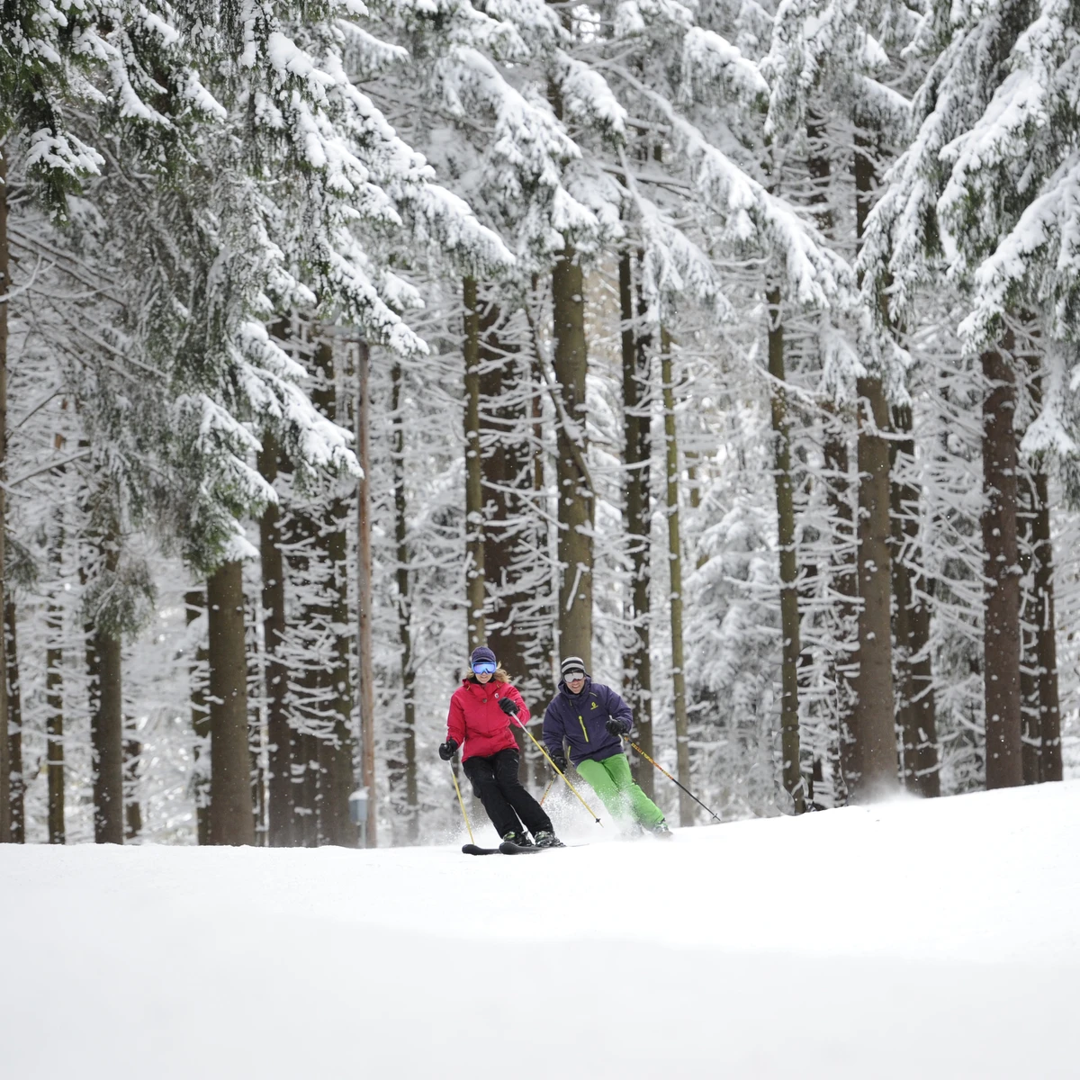 Skiiers at Holiday Valley