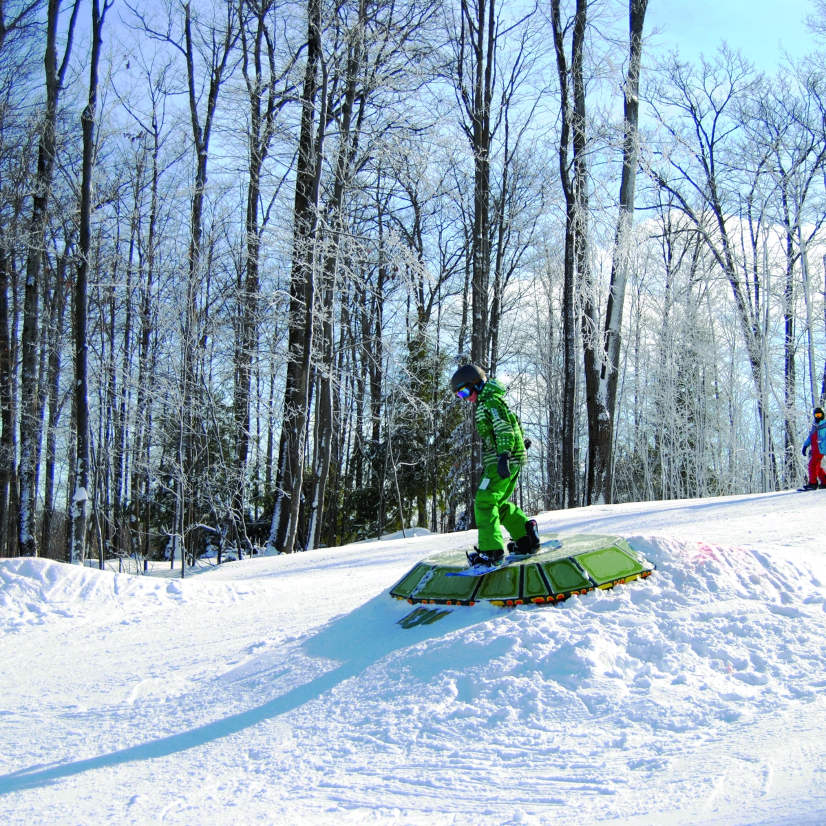 Snowboarder at HoliMont