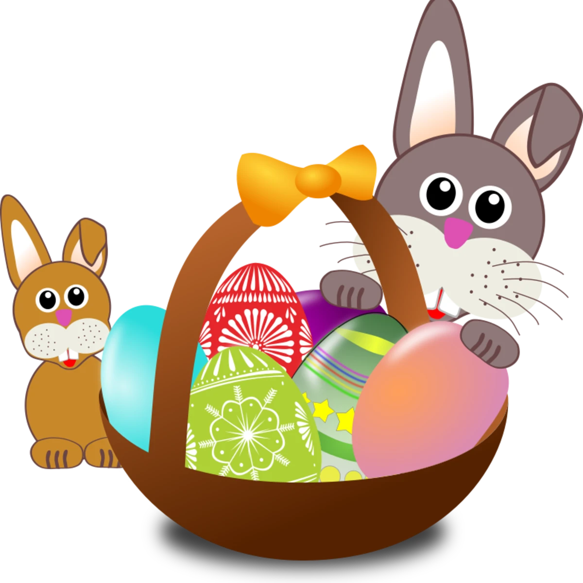 Easter Bunny with eggs