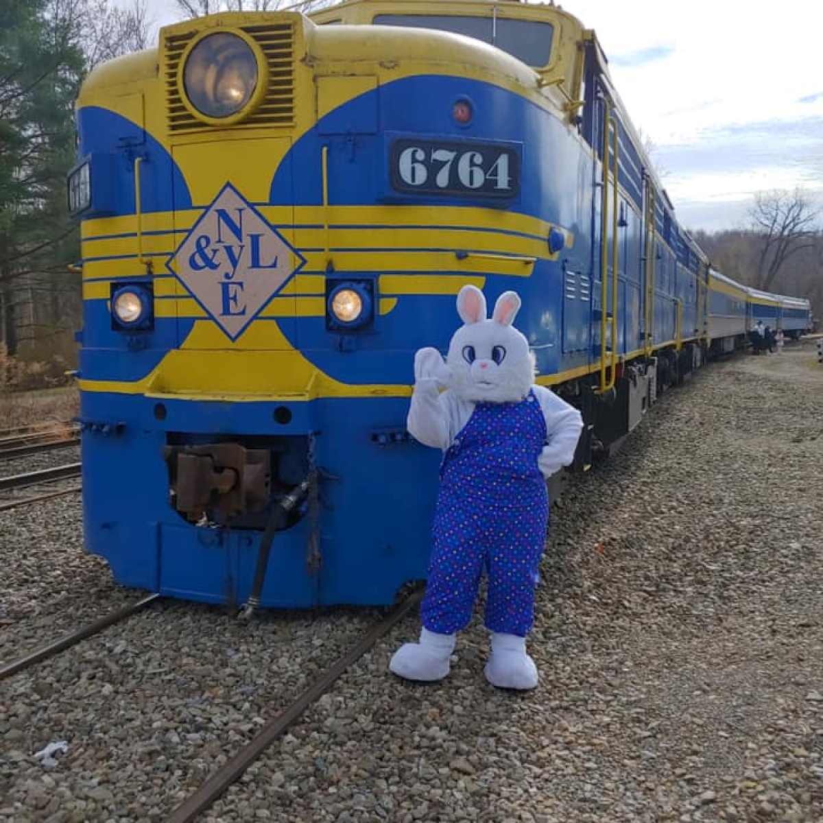 Easter Bunny with the NYLE Train