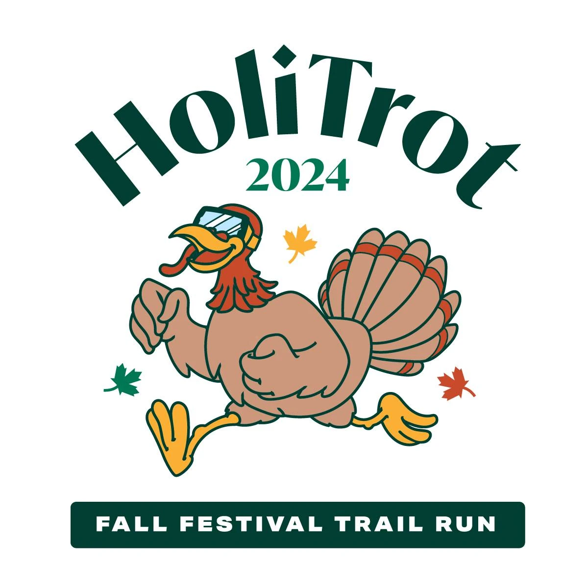 HoliTrot logo featuring a running turkey