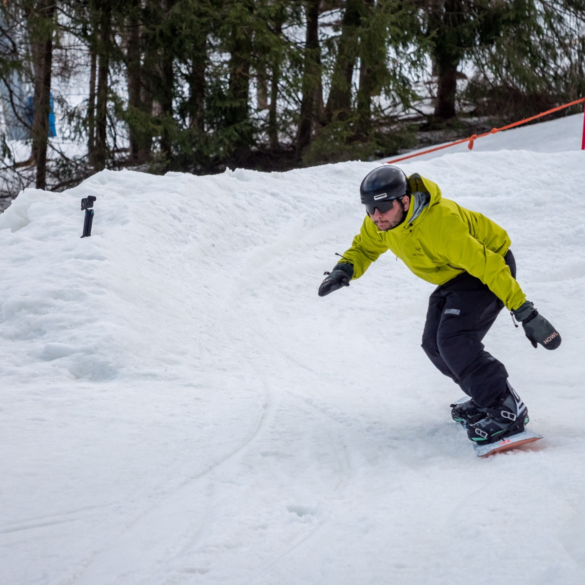 Snowboarder at Holiday Valley Resort