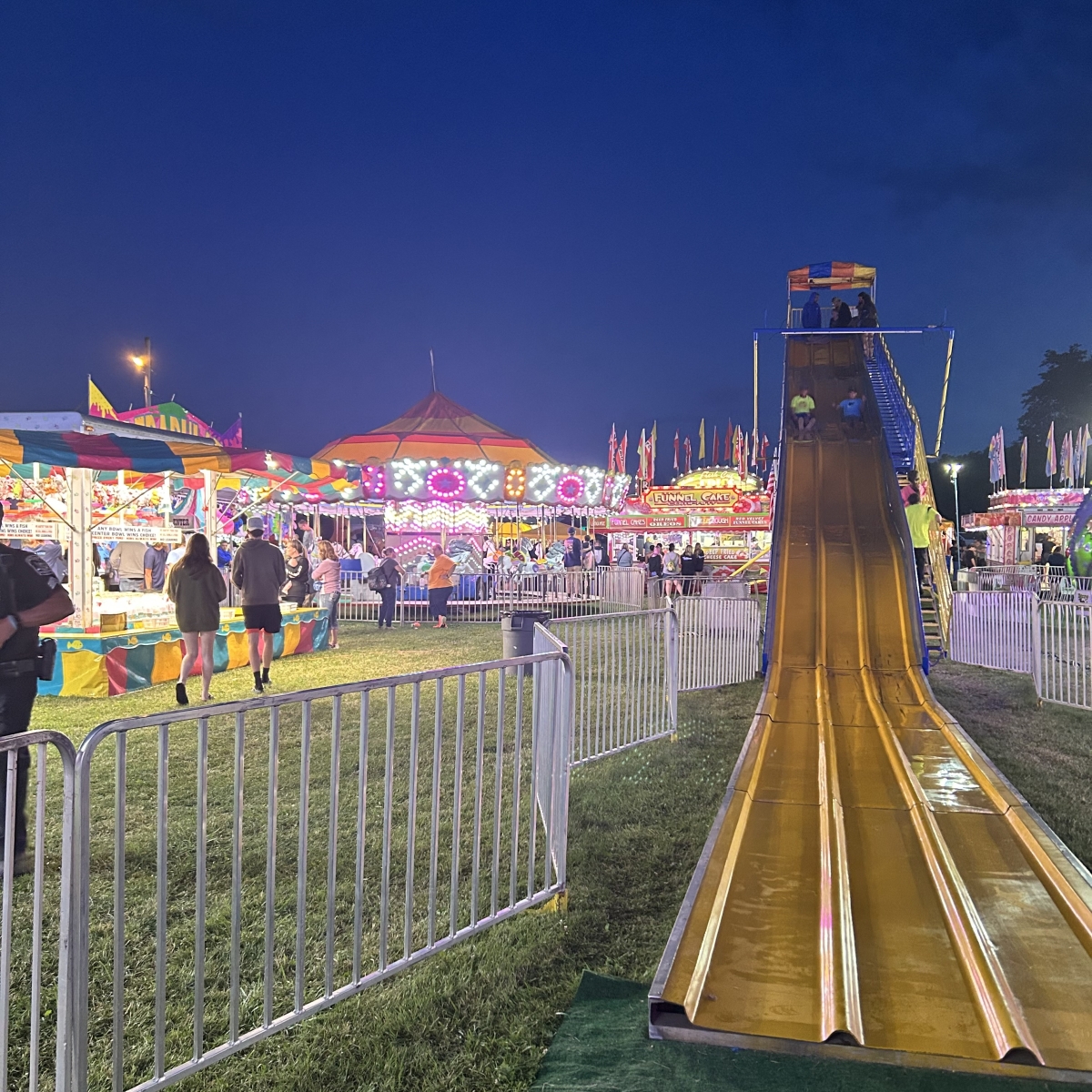 Giant Fun Slide at the Allegany Carnival in 2024