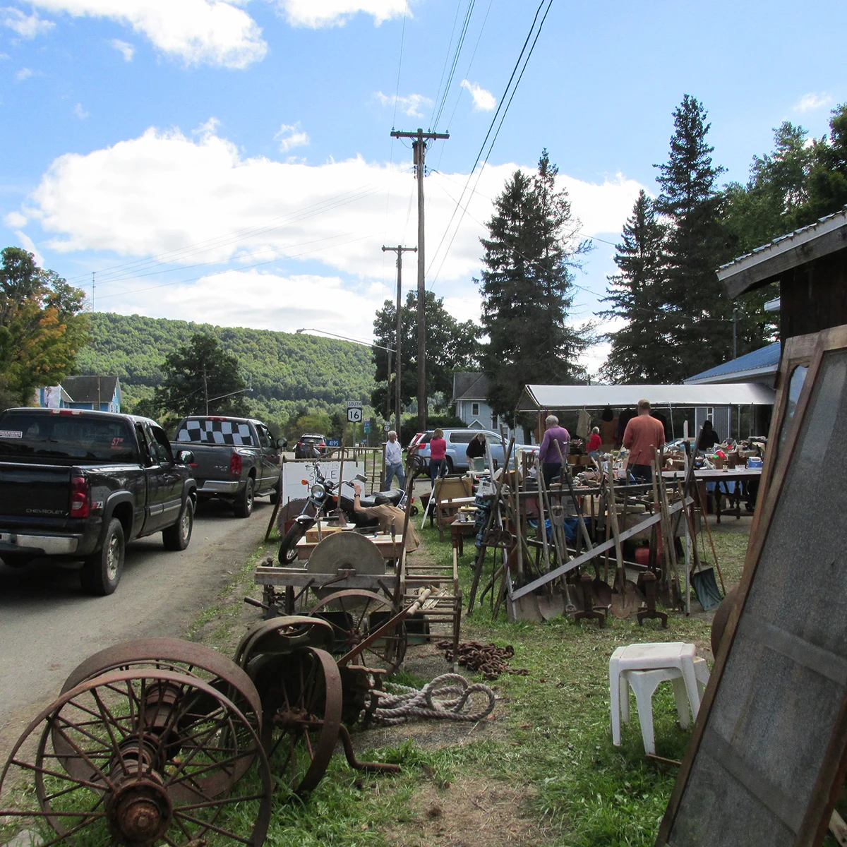 A yard sale during the 2014 Route 16 Yard Sale