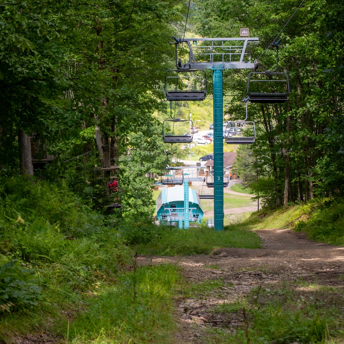 View from hiking the ski slope at Holiday Valley
