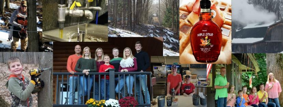 Collage of photos from The Ulinger's Maple Farm