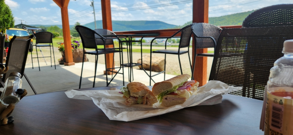 Sub/Hoagie and a view from Onoville General Store