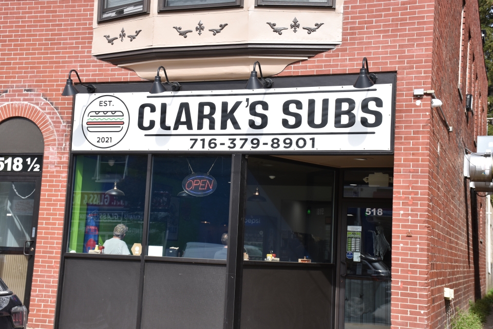 Entrance to Clark's Subs in Olean