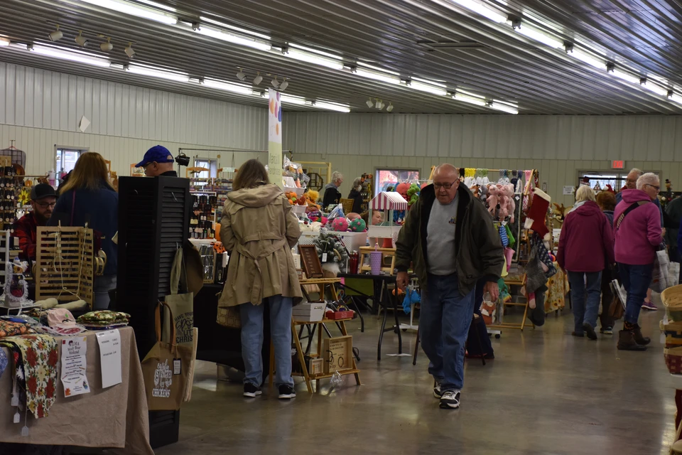 Vendors and shoppers at WILMA event