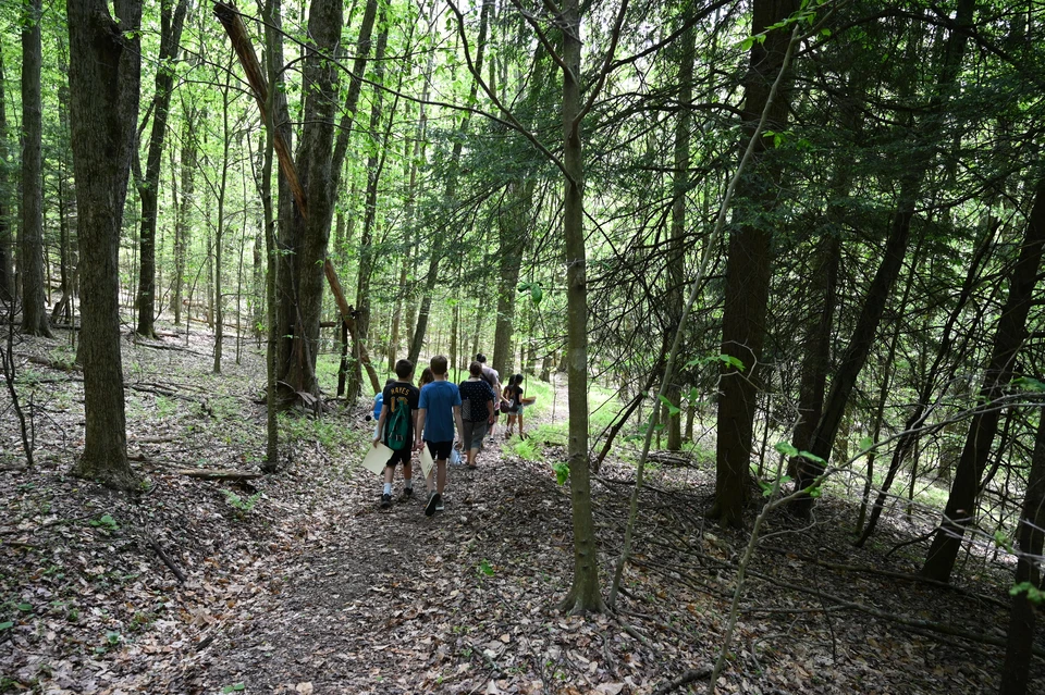group of hikers at Pfeiffer Nature Center
