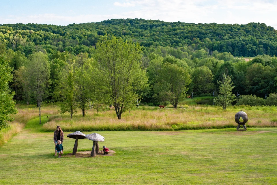 Hiker at Griffis Sculpture Park