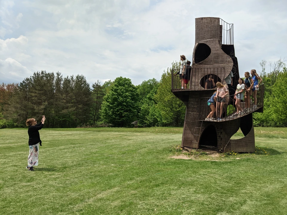 Visitors at Griffis Sculpture Park