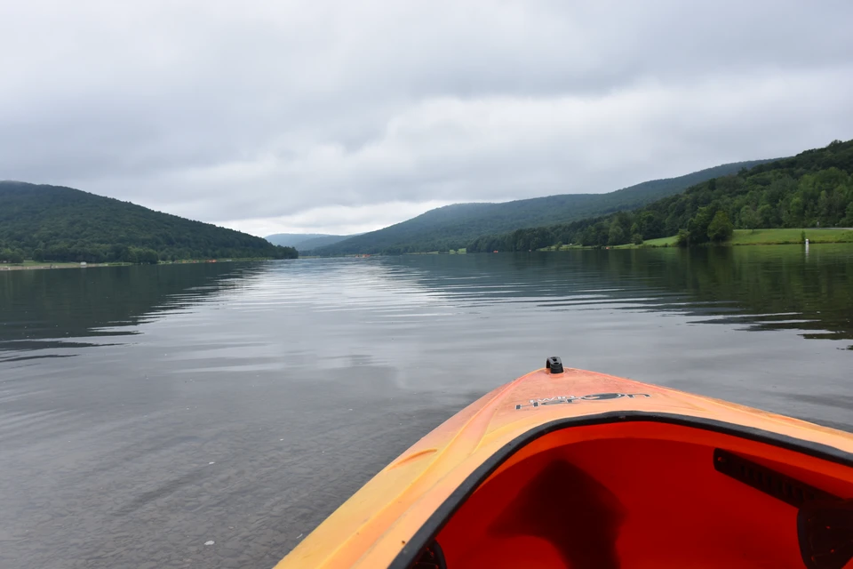 Kayaker on Quaker Lake 