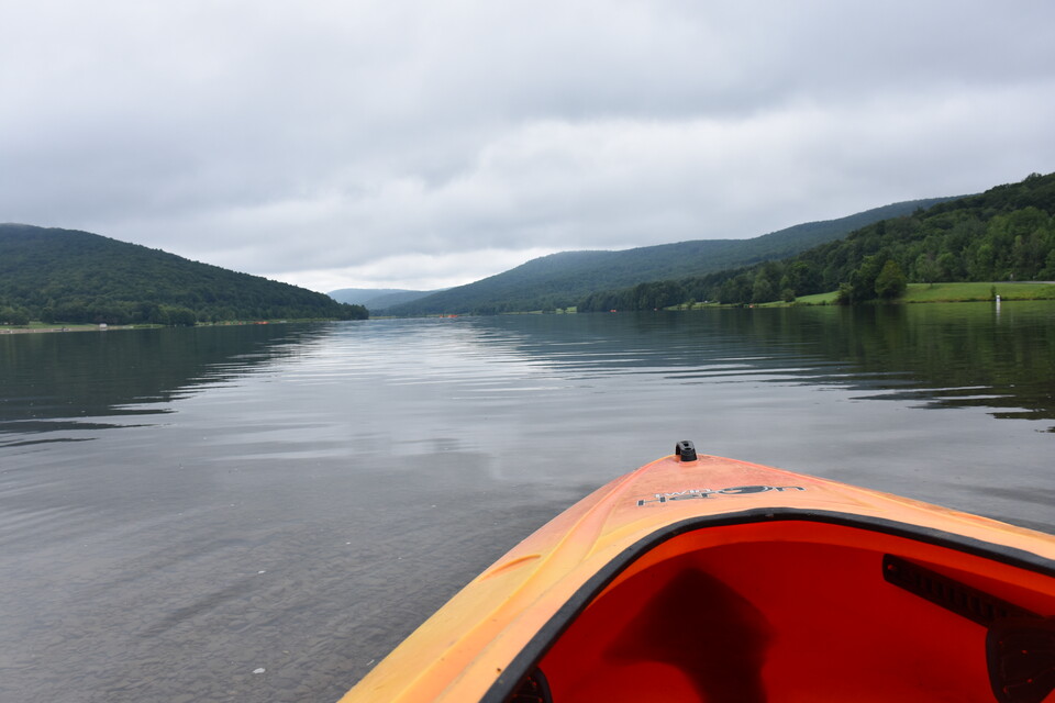 Kayaker on Quaker Lake 