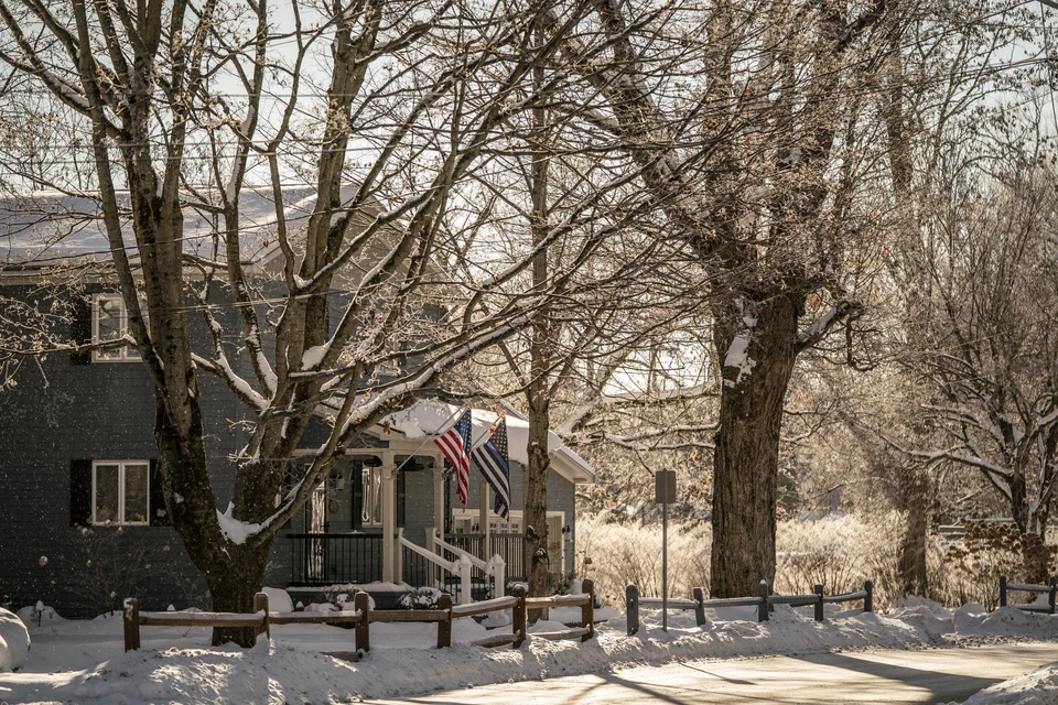 House in Ellicottville during Winter