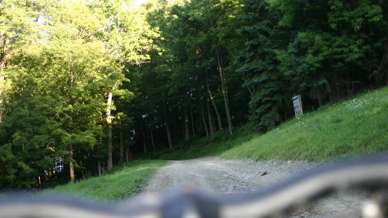 On MTB looking up HV trail