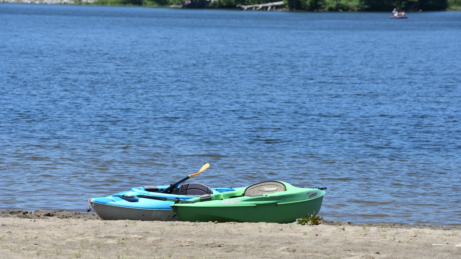 Kayaks on beach at Allegany State Park