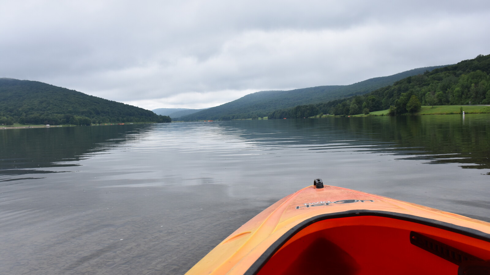 Kayaker on Quaker Lake 