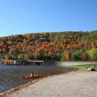 Kayaker on Quaker Lake