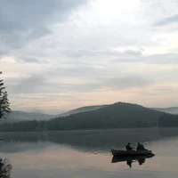 Boater on Red House Lake