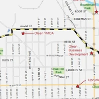 Piece of map from Allegheny River Valley Trail