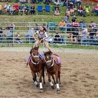 Trick rider at Triple D Rodeo