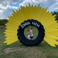 Girls posing at The Songin Farm