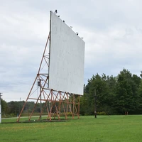 Movie screen at Delevan Drive In