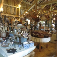 Items for sale inside Mystic Hill Olde Barn Gift Shop