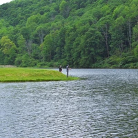 Fishing at New Albion Lake
