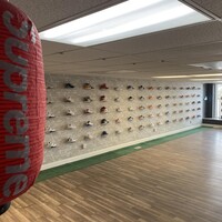 Shoe wall at DripDrop Olean