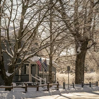 House in Ellicottville during Winter