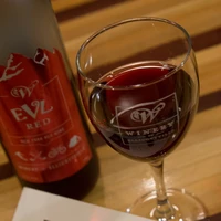 Winery of Ellicottville EVL Red and a glass