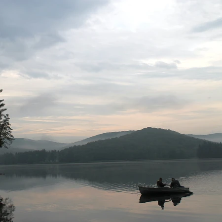 Boater on Red House Lake