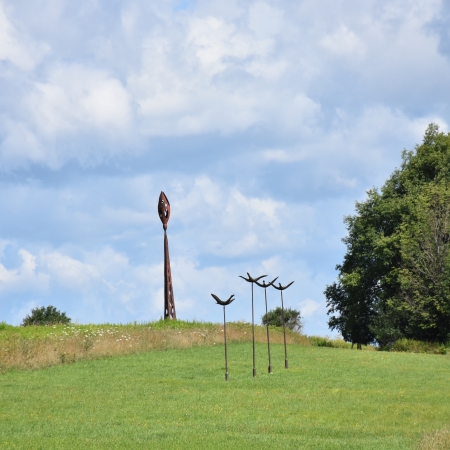 Some sculptures in the Rohr Hill Road section of Griffis Sculpture Park
