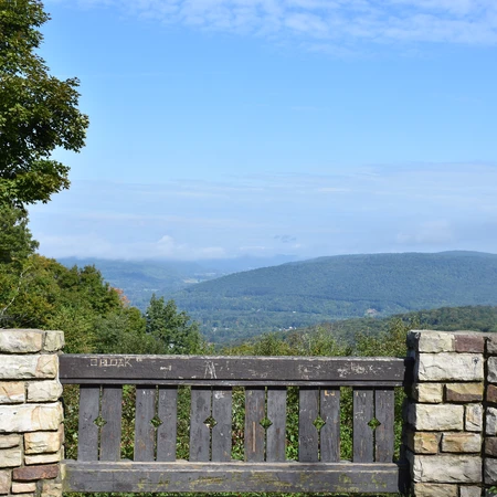 A view of part of Salamanca, NY from Stone Tower at Allegany State Park