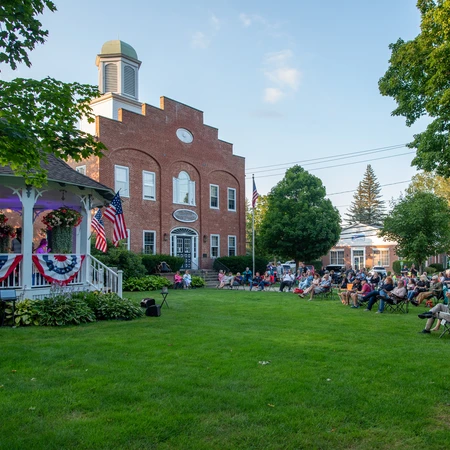Ellicottville during the Village Gazebo Series in 2024