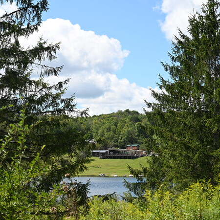 View of Bear Creek Lake Resort from entrance road