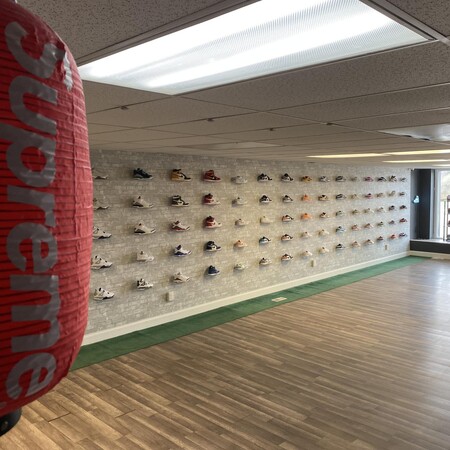 Shoe wall at DripDrop Olean